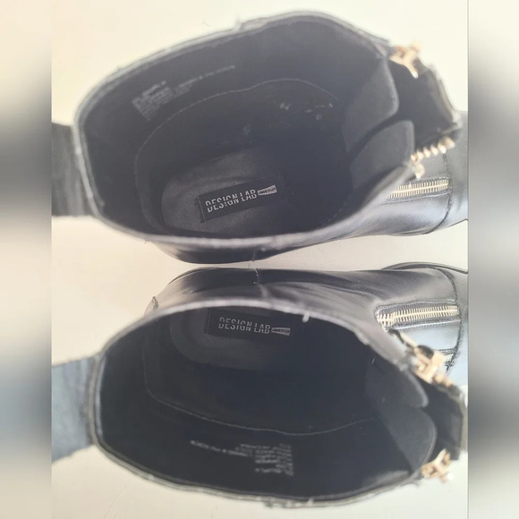 Design Lab‎ Ankle Double Zipper Boots, Black, Size 6.5M - Picture 6 of 9